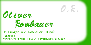 oliver rombauer business card
