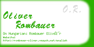 oliver rombauer business card